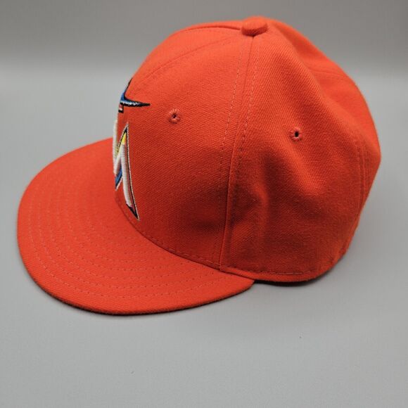 Miami Marlins Hat Cap Fitted Mens 7 1/4 New Era 59Fifty Official On Field Cap - Picture 4 of 7